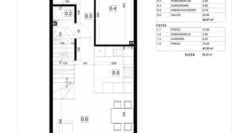 Rzut - Dom na sprzedaż 4 pokoje o powierzchni 100,34 m² - numer 4 w Smart Shape