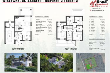 Rzut - Dom na sprzedaż 5 pokoi o powierzchni 145,87 m² - numer B2.2 w Zielony Zakątek