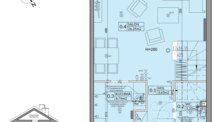 Rzut - Dom na sprzedaż 4 pokoje o powierzchni 82,07 m² - numer 41B w Nova Magdalenka 7 etap IV-VI