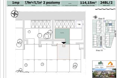 Rzut - Mieszkanie na sprzedaż 6 pokoi o powierzchni 114,15 m² - numer 24BL/2 w Zielone Alejki etap II