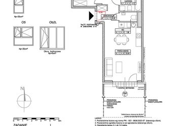 Rzut - Mieszkanie na sprzedaż 3 pokoje o powierzchni 60,16 m² - numer A.1.2.4 w Forma