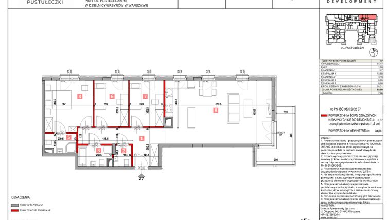 Rzut - Mieszkanie na sprzedaż 4 pokoje o powierzchni 89,89 m² - numer M27 w Apartamenty Pustułeczki