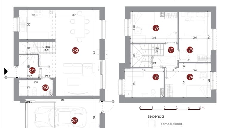 Rzut - Dom na sprzedaż 4 pokoje o powierzchni 102,6 m² - numer 2A w Parkowy Zakątek