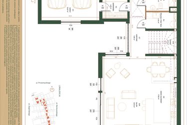 Rzut - Dom na sprzedaż 6 pokoi o powierzchni 222,76 m² - numer 5 w Rezydencje Piaseczno