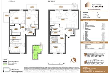 Rzut - Mieszkanie na sprzedaż 5 pokoi o powierzchni 118,56 m² - numer 02.A1 w Apartamenty Krynoliny