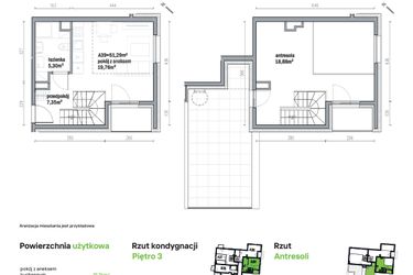 Rzut - Mieszkanie na sprzedaż 2 pokoje o powierzchni 51,29 m² - numer A39 w Traugutta Vita