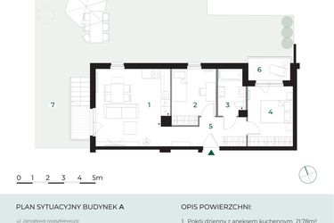 Rzut - Mieszkanie na sprzedaż 3 pokoje o powierzchni 54,76 m² - numer M12 w Park-Wojszyce