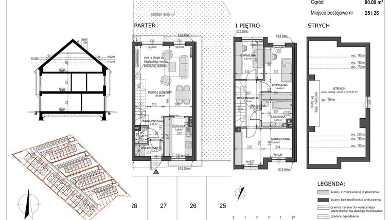 Rzut - Mieszkanie na sprzedaż 4 pokoje o powierzchni 84,79 m² - numer B14/L1 w Słoneczne Ogrody