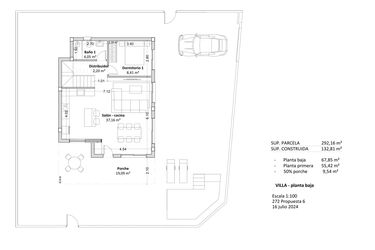 Rzut - Mieszkanie na sprzedaż 4 pokoje o powierzchni 133 m² - numer 104A w Apartamenty w Pilar de la Horadada -  37538395