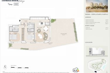 Rzut - Mieszkanie na sprzedaż 2 pokoje o powierzchni 108,21 m² - numer P6P5D w Termica Beach
