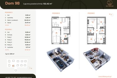 Rzut - Dom na sprzedaż 5 pokoi o powierzchni 132,53 m² - numer 9b w Klif Oksywie