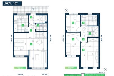 Rzut - Dom na sprzedaż 4 pokoje o powierzchni 94,46 m² - numer 107 w SK Park - etap III