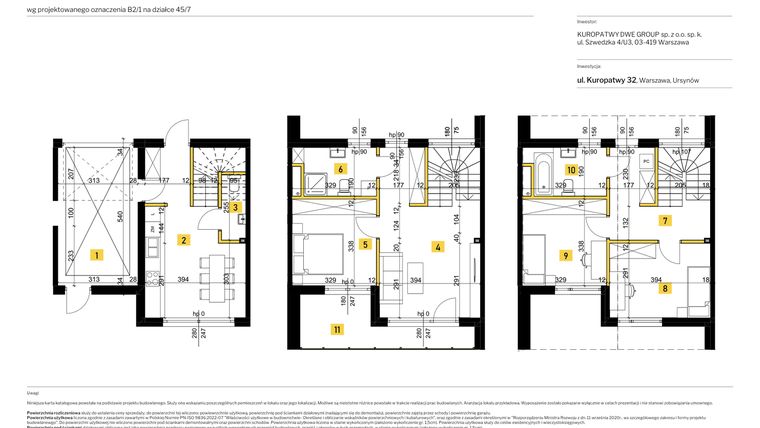 Rzut - Dom na sprzedaż 4 pokoje o powierzchni 125,88 m² - numer 7 w Kuropatwy 32