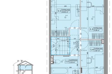 Rzut - Dom na sprzedaż 4 pokoje o powierzchni 77,99 m² - numer 38B w Osiedle Słoneczne etap IV