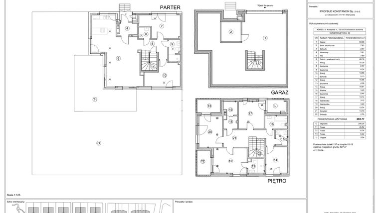 Rzut - Dom na sprzedaż 6 pokoi o powierzchni 292,77 m² - numer 30 w Gaia Park