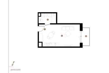 Rzut - Mieszkanie na sprzedaż 1 pokój o powierzchni 30,94 m² - numer A1.2.11 w Apartamenty Grundmanna