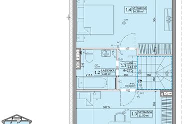 Rzut - Dom na sprzedaż 3 pokoje o powierzchni 75,74 m² - numer 30A w Zielono Mi 2