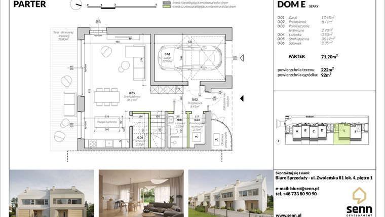 Rzut - Dom na sprzedaż 5 pokoi o powierzchni 145,23 m² - numer E w Osiedle Kwiatów Polskich etap 3