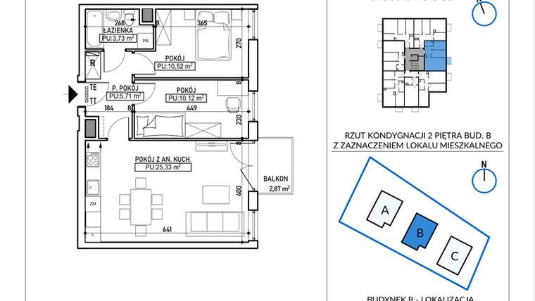 Rzut - Mieszkanie na sprzedaż 1 pokój o powierzchni 36 m² - numer 5A-21 w Jodłowicka 5