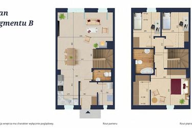Rzut - Dom na sprzedaż 4 pokoje o powierzchni 94,69 m² - numer 8B w Zielona Widawa