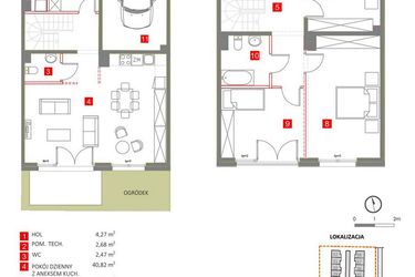 Rzut - Dom na sprzedaż 5 pokoi o powierzchni 130,1 m² - numer 5 w Słoneczny Zakątek