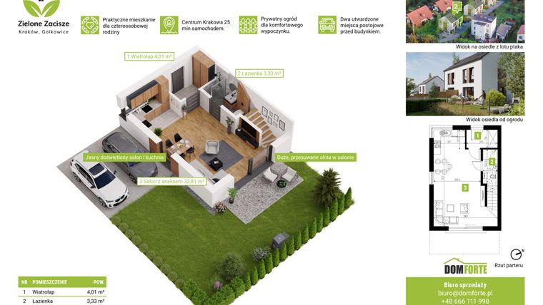 Rzut - Dom na sprzedaż 4 pokoje o powierzchni 123 m² - numer 02 w Zielone Zacisze