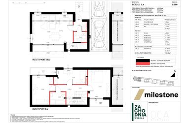 Rzut - Dom na sprzedaż 5 pokoi o powierzchni 112,2 m² - numer 1.A w Zachodnia Wesoła