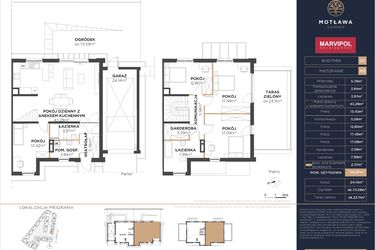 Rzut - Dom na sprzedaż 5 pokoi o powierzchni 138,2 m² - numer D3.M2 w Motława Garden