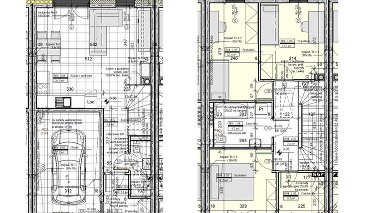 Rzut - Dom na sprzedaż 4 pokoje o powierzchni 111,38 m² - numer B3 w Osiedle Szatonia etap III
