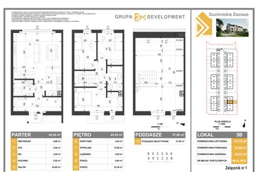 Rzut - Dom na sprzedaż 5 pokoi o powierzchni 124,79 m² - numer 5B w Duchnickie Zacisze
