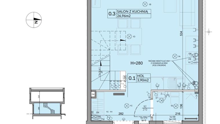 Rzut - Dom na sprzedaż 4 pokoje o powierzchni 74,16 m² - numer 48 w Boska Ksawerowska 2 etap 4