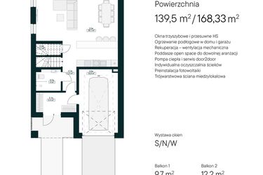 Rzut - Dom na sprzedaż 5 pokoi o powierzchni 168,3 m² - numer 19A w Aleja Drzew II