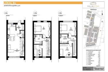 Rzut - Dom na sprzedaż 5 pokoi o powierzchni 108,78 m² - numer B2 w Villa Stoki (domy)