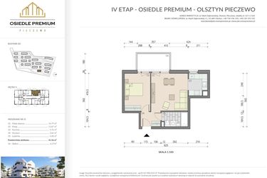 Rzut - Mieszkanie na sprzedaż 2 pokoje o powierzchni 41,56 m² - numer B3.31 w Osiedle Premium etap IV