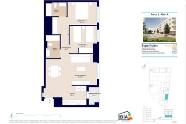 Rzut - Mieszkanie na sprzedaż 2 pokoje o powierzchni 79,32 m² - numer 0-A w Mieszkania w Alicante - 48158915