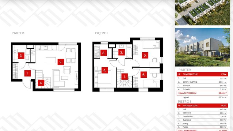 Rzut - Dom na sprzedaż 4 pokoje o powierzchni 78,73 m² - numer 15_2 w Osiedle Zakątek Nadrzeczna