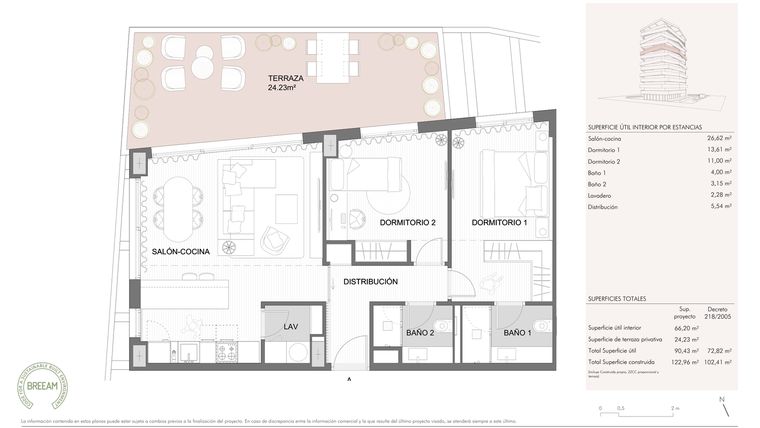 Rzut - Mieszkanie na sprzedaż 4 pokoje o powierzchni 86,84 m² - numer 358A w Octavia