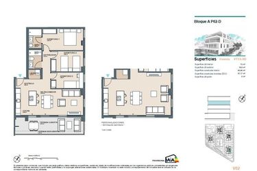 Rzut - Mieszkanie na sprzedaż 3 pokoje o powierzchni 96 m² - numer 1-A w Apartamenty w Benicasim - 40302107