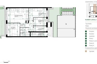 Rzut - Mieszkanie na sprzedaż 4 pokoje o powierzchni 74,48 m² - numer 14.1 w Green Ville