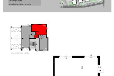 Rzut - Lokal użytkowy na sprzedaż 1 pokój o powierzchni 42,18 m² - numer Z2_U2 w Osiedle Malarska etap IV