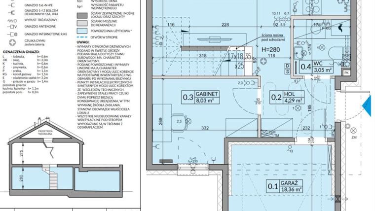 Rzut - Dom na sprzedaż 5 pokoi o powierzchni 114,25 m² - numer 180B w Arkady Walendów etap 5