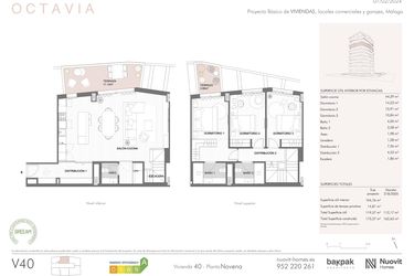 Rzut - Mieszkanie na sprzedaż 3 pokoje o powierzchni 130,41 m² - numer 40910 w Octavia