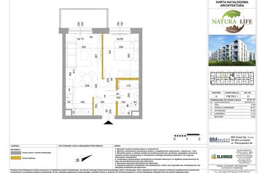 Rzut - Mieszkanie na sprzedaż 2 pokoje o powierzchni 37,47 m² - numer H.31 w Osiedle Natura Life budynki GHI