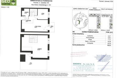 Rzut - Mieszkanie na sprzedaż 3 pokoje o powierzchni 63,31 m² - numer D161 w Jasielska 8C