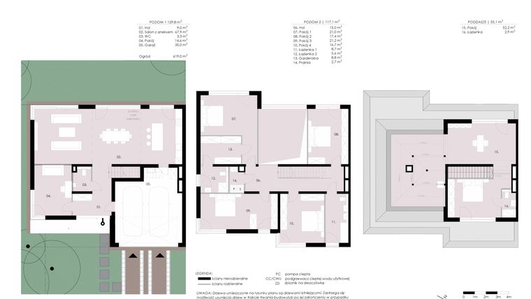 Rzut - Dom na sprzedaż 8 pokoi o powierzchni 302 m² - numer F1 w Wiedeńska Residence