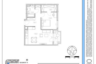 Rzut - Mieszkanie na sprzedaż 3 pokoje o powierzchni 53,24 m² - numer 8 w Osiedle Solne etap II