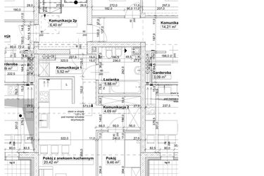Rzut - Mieszkanie na sprzedaż 3 pokoje o powierzchni 45,97 m² - numer P8 w Osiedle Stara Cegielnia etap VII