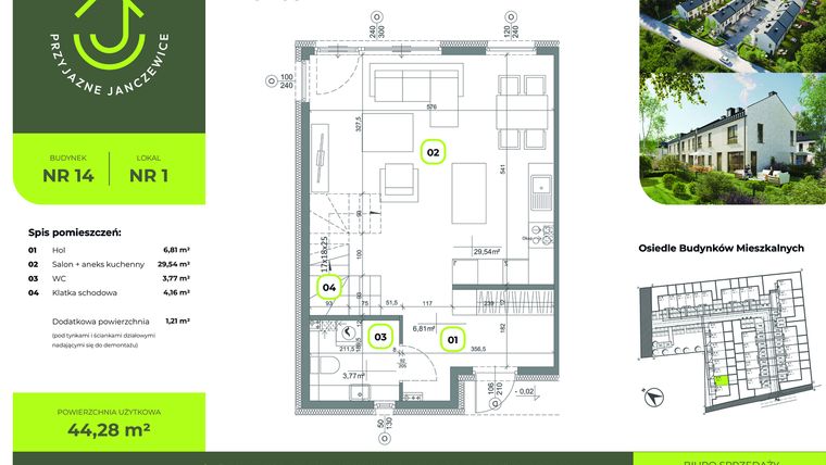 Rzut - Dom na sprzedaż 4 pokoje o powierzchni 88 m² - numer B14.1 w Przyjazne Janczewice
