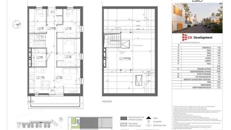 Rzut - Mieszkanie na sprzedaż 4 pokoje o powierzchni 103,69 m² - numer C.1 w Nova Wola Park