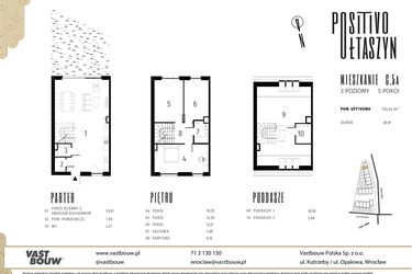 Rzut - Dom na sprzedaż 6 pokoi o powierzchni 153,44 m² - numer C.5a w Positivo Ołtaszyn